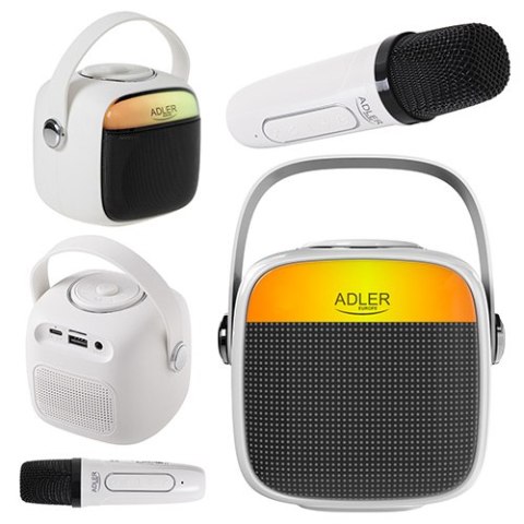 Adler Głośnik do karaoke z mikrofonem - SD/USB/AUX/Bluetooth