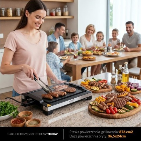 Adler Grill elektryczny stołowy 3000W