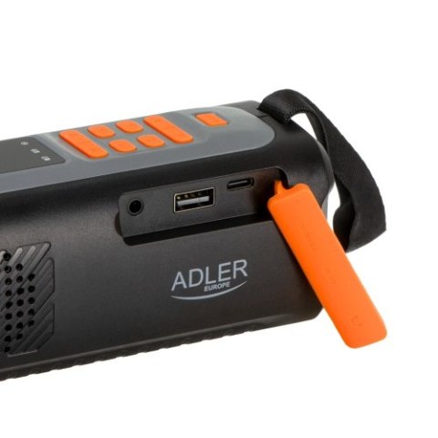 Adler Radio Awaryjne z Panelem Słonecznym, Korbką i Powerbankiem | Bluetooth 5.0 | Latarka LED 4W | 4500 mAh