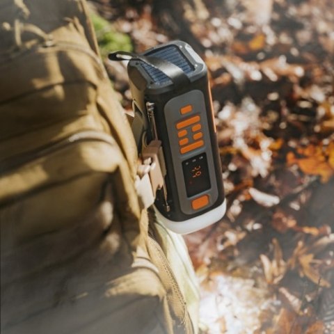 Adler Radio Awaryjne z Panelem Słonecznym, Korbką i Powerbankiem | Bluetooth 5.0 | Latarka LED 4W | 4500 mAh