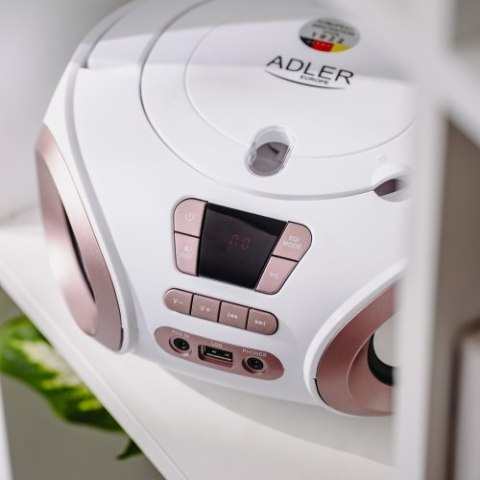 Adler Radio Boombox CD-MP3 | USB | FM Radio | AUX | Gniazdo słuchawkowe
