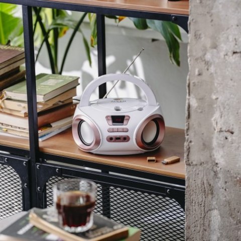 Adler Radio Boombox CD-MP3 | USB | FM Radio | AUX | Gniazdo słuchawkowe