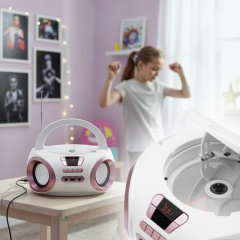Adler Radio Boombox CD-MP3 | USB | FM Radio | AUX | Gniazdo słuchawkowe