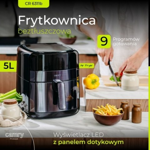 Camry Frytkownica beztłuszczowa | 9 programów | 5,0 L | Air Fryer