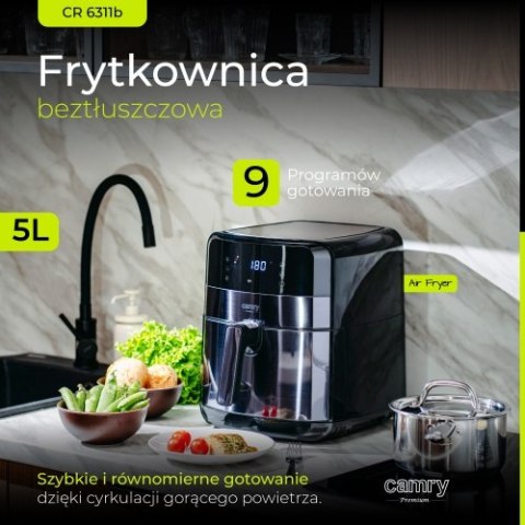 Camry Frytkownica beztłuszczowa | 9 programów | 5,0 L | Air Fryer