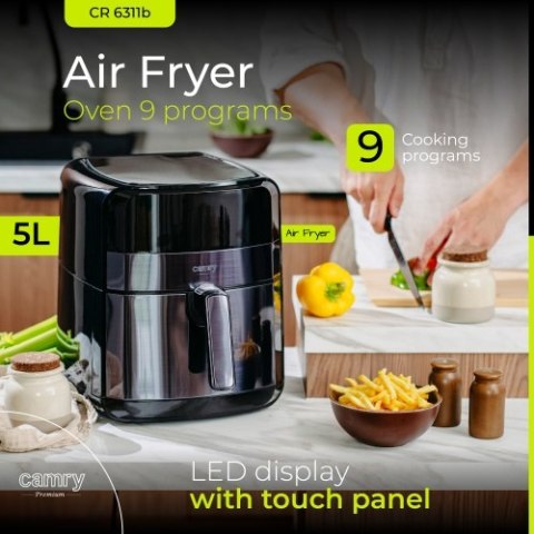Camry Frytkownica beztłuszczowa | 9 programów | 5,0 L | Air Fryer