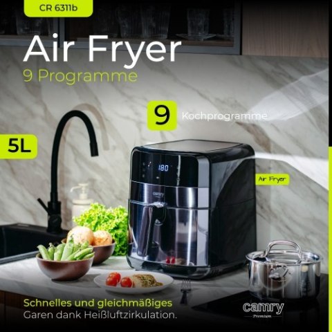 Camry Frytkownica beztłuszczowa | 9 programów | 5,0 L | Air Fryer