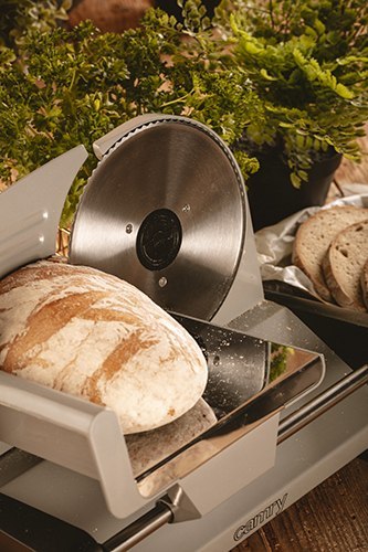 Camry Krajalnica do wędlin, pieczywa i serów | Regulacja grubości 0-15 mm | Ostrze ze stali nierdzewnej 19 cm