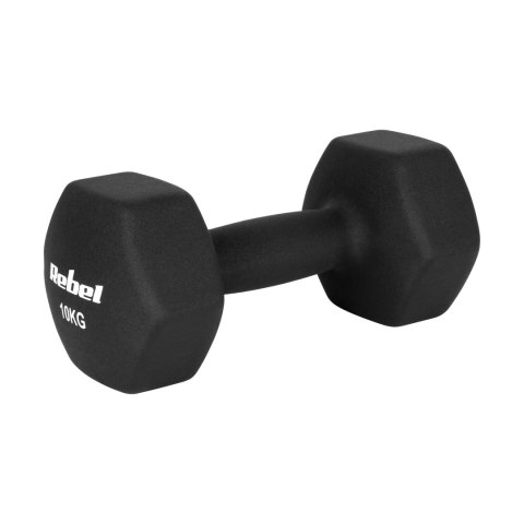 Hantelki żeliwne neoprenowe HEX 2x10kg, REBEL ACTIVE