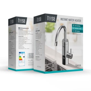 Przepływowy podgrzewacz wody - bateria kuchenna metalowa