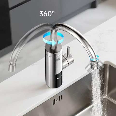 Przepływowy podgrzewacz wody - bateria kuchenna metalowa