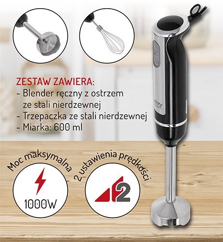 Camry Blender ręczny - mini zestaw 2 w 1