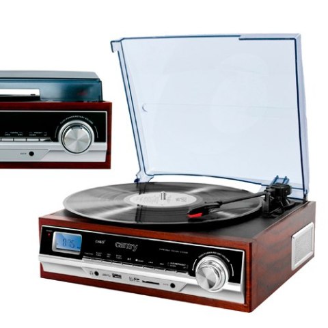 Camry Gramofon z radiem i Bluetooth / MP3 / USB / SD / Nagrywaniem