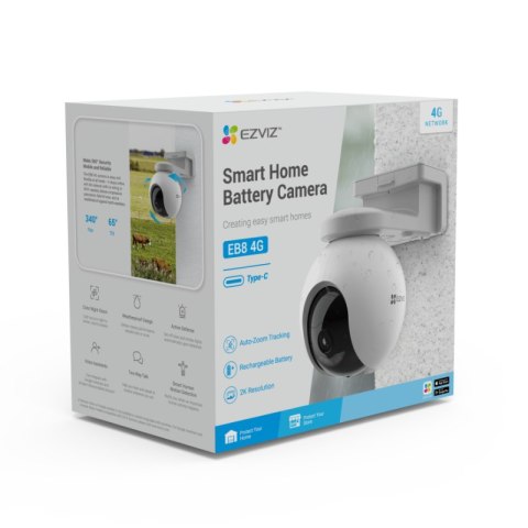 Kamera WiFi 4G, zewnętrzna, bateryjna, 10400 mAh, EB8, EZVIZ EZVIZ