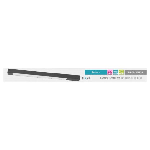 Lampa szynowa LED liniowa, 30 W, 3150 lm, 4000 K, czarna, X-LINE DPM