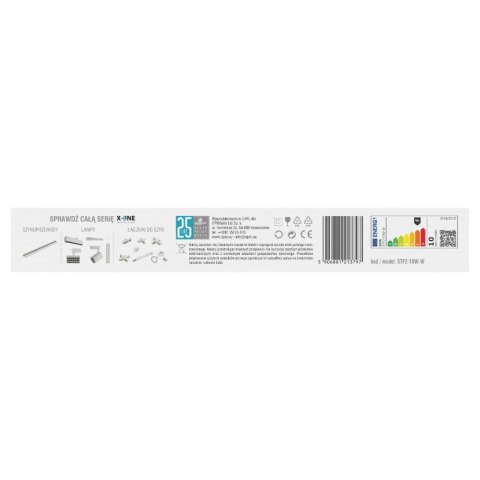 Lampa szynowa LED liniowa regulowana, 10 W, 750 lm, 4000 K, biała, X-LINE DPM