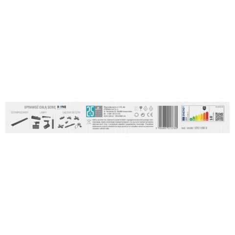 Lampa szynowa LED liniowa regulowana, 10 W, 750 lm, 4000 K, czarna, X-LINE DPM