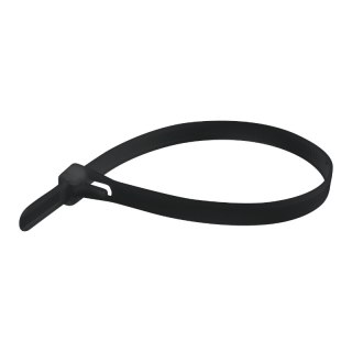 Opaski zaciskowe wielokrotnego użytku, 7,5 x 250 mm, 20 szt., czarne