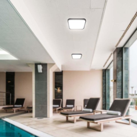 Plafon V-TAC 24W LED SAMSUNG CHIP kwadrat 30x30cm natynkowy IP44 czarny VT-8624B 4000K 2500lm