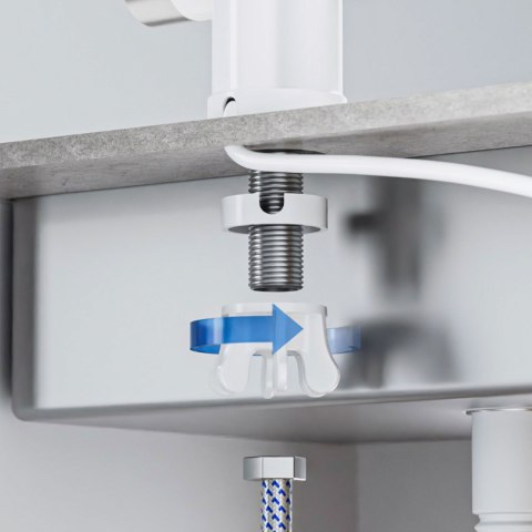 Przepływowy podgrzewacz wody bateria kuchenna z elastyczną wylewką