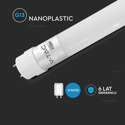 Tuba świetlówka LED T8 V-TAC CREE CHIP 60cm 9W G13 obrotowa nano plastic VT-061 4000K 850lm