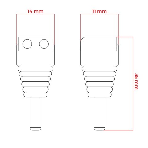 Wtyk DC z szybkozłączem, 5.5 x 2.1 mm
