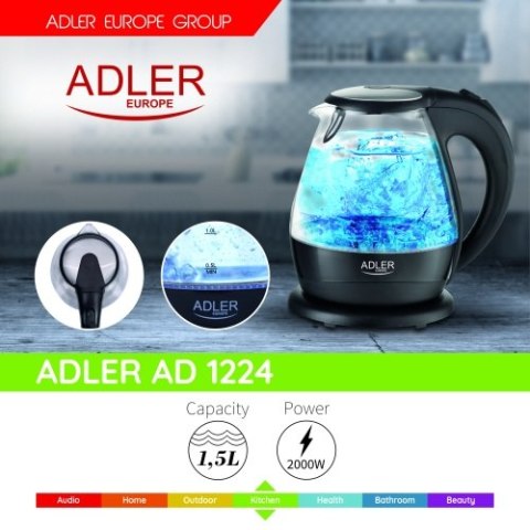 Adler Czajnik szklany 1,5 L