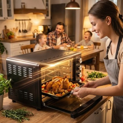 Adler Piekarnik elektryczny 42L | Ruszt do pieczenia | Rożen