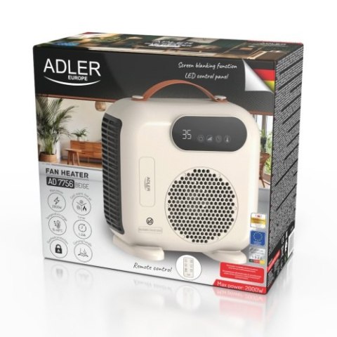 Adler Termowentylator LED z pilotem
