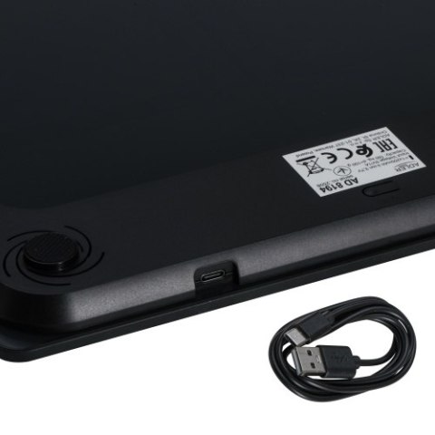 Adler Waga Łazienkowa USB-C, Akumulatorowa, 180 kg, Dokładność 100 g