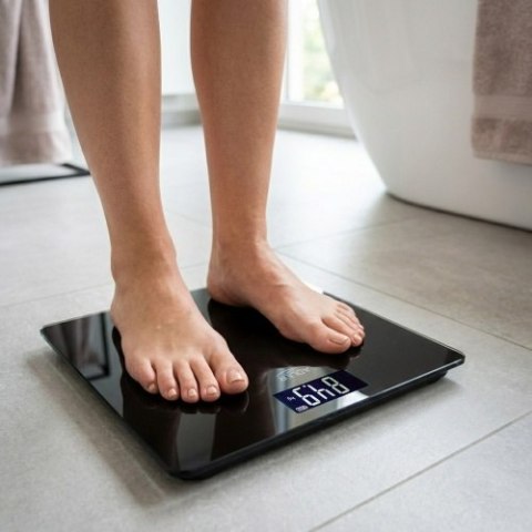 Adler Waga Łazienkowa USB-C, Akumulatorowa, 180 kg, Dokładność 100 g