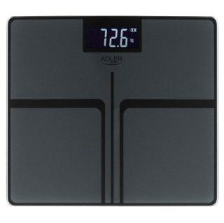 Adler Waga Łazienkowa USB-C, Akumulatorowa, 180 kg, Dokładność 100 g