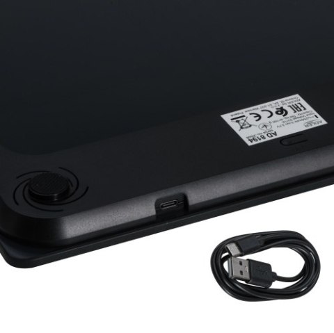 Adler Waga Łazienkowa USB-C, Akumulatorowa, 180 kg, Dokładność 100 g