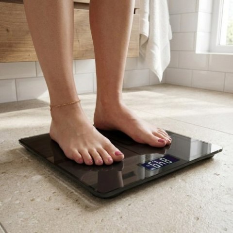Adler Waga Łazienkowa USB-C, Akumulatorowa, 180 kg, Dokładność 100 g