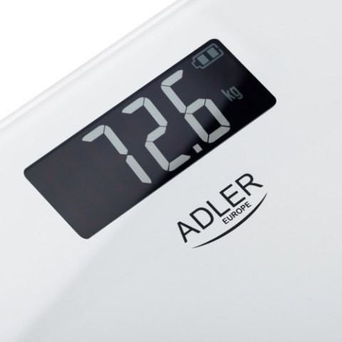 Adler Waga Łazienkowa USB-C, Akumulatorowa, 180 kg, Dokładność 100 g