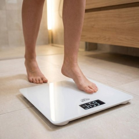 Adler Waga Łazienkowa USB-C, Akumulatorowa, 180 kg, Dokładność 100 g
