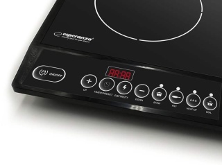 Esperanza kuchenka indukcyjna, elektryczna ST.MARIA dwupalnikowa czarna 2000W + 2000W EKH008