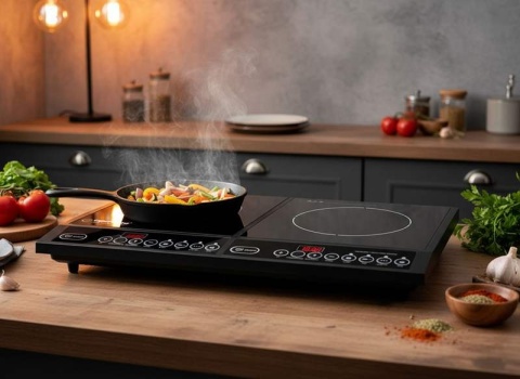 Esperanza kuchenka indukcyjna dwupalnikowa czarna 4000W EKH008
