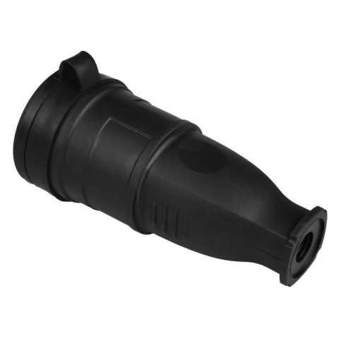 Gniazdo przenośne na przewód IP44, czarne DPM