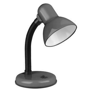 Lampka biurkowa na żarówkę E27 szara DPM