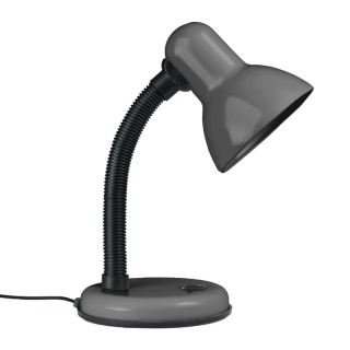 Lampka biurkowa na żarówkę E27 szara DPM