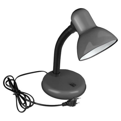 Lampka biurkowa na żarówkę E27 szara DPM