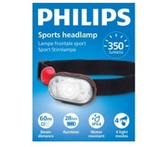 Latarka czołowa na baterie AAA 3W 350lm lekka Philips SFL3000H/10