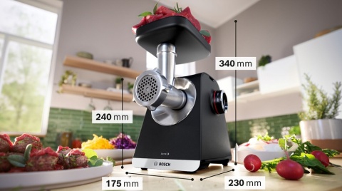Maszynka do mięsa Bosch, czarna Serie 6 MFWS640B