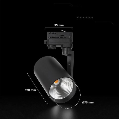 Oprawa szynosystem 3F V-TAC 20W LED CREE CHIP 20st czarna VT-11122 4000K 1620lm