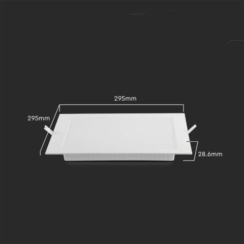 Panel LED V-TAC wpuszczany premium downlight 24W kwadrat 300x300 VT-61024 4000K 2640lm