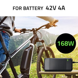 Qoltec Szybka Ładowarka do roweru skutera elektrycznego 36V | 42V | 4A | 5.5*2.1 +kabel zasilający