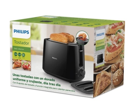 Toster czarny Philips Daily Collection HD2582/90