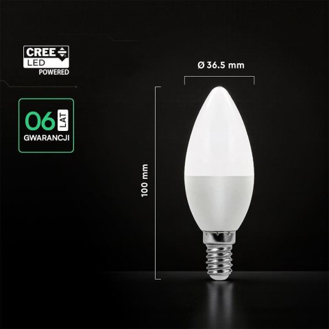 Żarówka LED V-TAC CREE CHIP 6,5W E14 świeczka VT-268 6500K 600lm