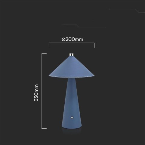 Lampka biurkowa nocna V-TAC 3W LED 33cm niebieskaVT-10117 3000K-6000K 240lm